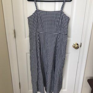 Black and White Gingham Strap Dress
